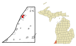 Berrien County Michigan Incorporated and Unincorporated areas Benton Harbor Highlighted